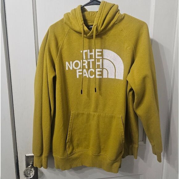 The North Face Ladies Sweatshirt Sz Large In Mustard Yellow - Picture 1 of 3